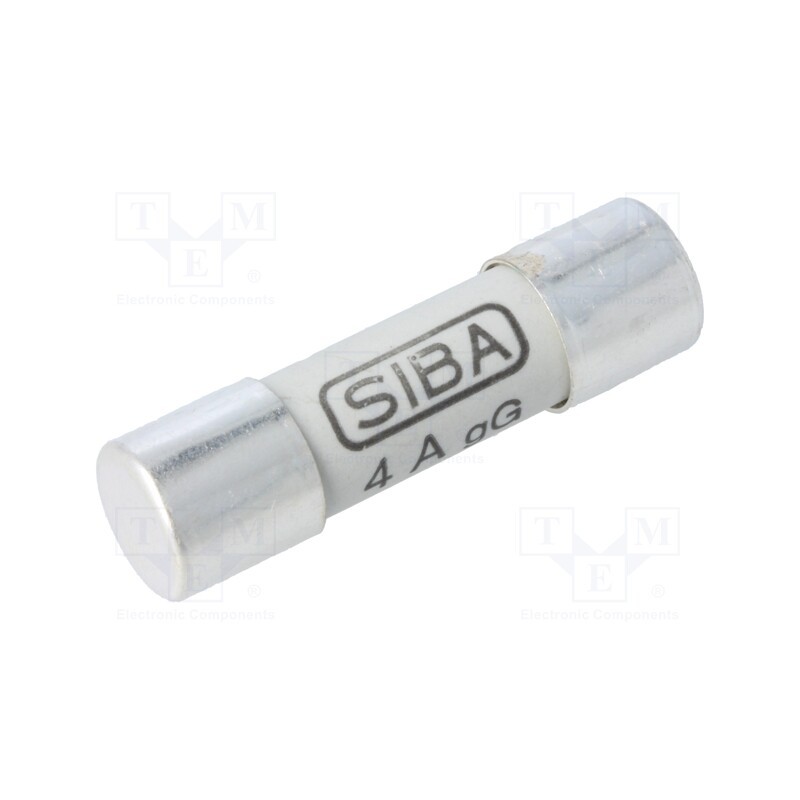 1 pcs x SIBA - 5006308.4 - Fuse: fuse, gG, 4A, 500VAC, ceramic,cylindrical,industrial