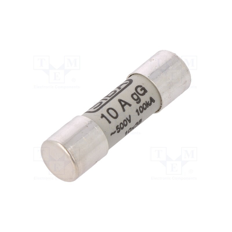 1 pcs x SIBA - 5006308.1 - Fuse: fuse, gG, 10A, 500VAC, ceramic,cylindrical,industrial