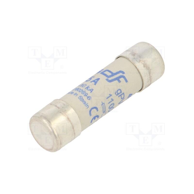 1 pcs x DF ELECTRIC - 491647 - Fuse: fuse, gPV, 15A, 1.1kVDC, ceramic,cylindrical,industrial