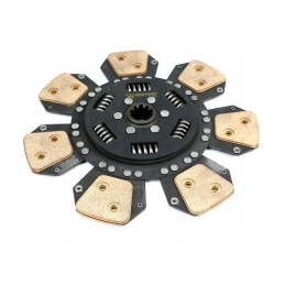 Ceramic clutch disc with case wary springs