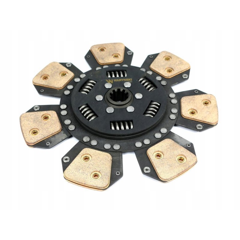 Ceramic clutch disc with case wary springs