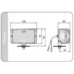 Work lamp, searchlight, reversing reflector, Zetor MF
