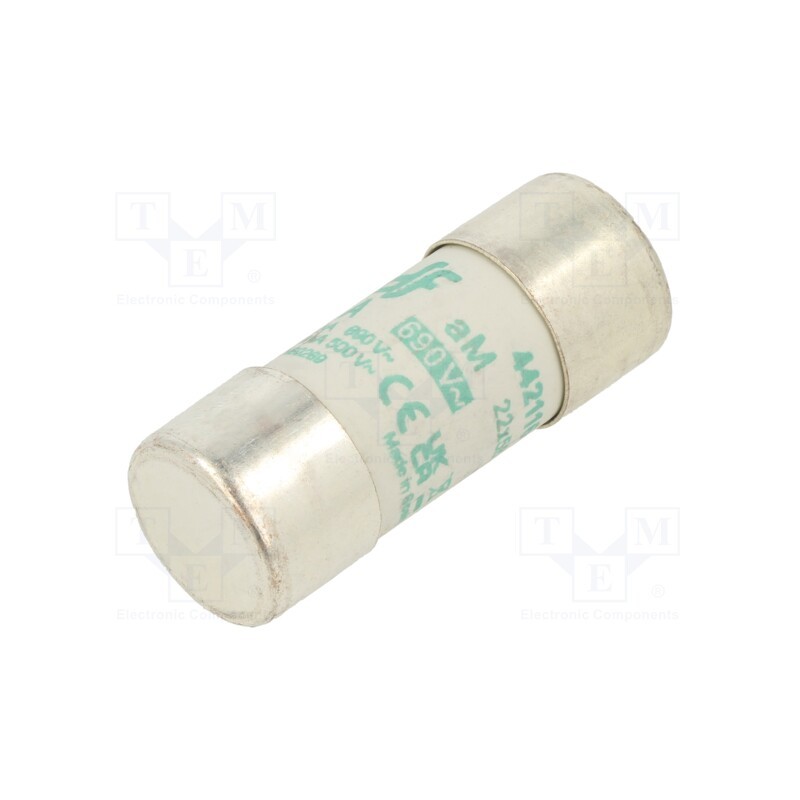 1 pcs x DF ELECTRIC - 442116 - Fuse: fuse, aM, 16A, 690VAC, ceramic,cylindrical,industrial