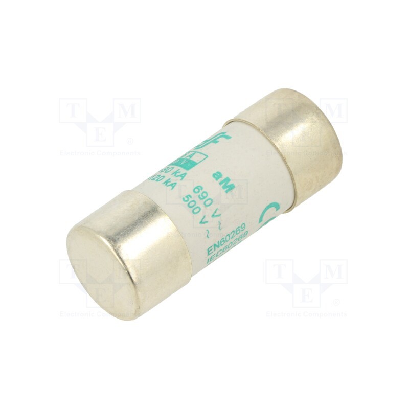 1 pcs x DF ELECTRIC - 442106 - Fuse: fuse, aM, 6A, 690VAC, ceramic,cylindrical,industrial