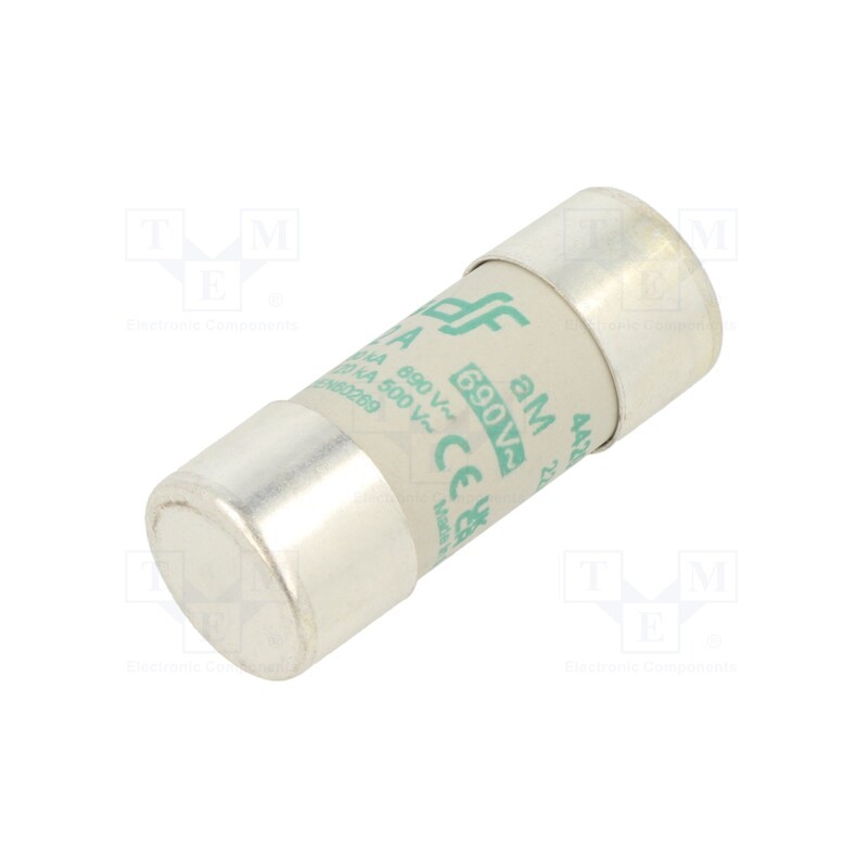 1 pcs x DF ELECTRIC - 442012 - Fuse: fuse, aM, 12A, 690VAC, ceramic,cylindrical,industrial