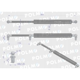 The door and rear window actuator fits Belarus Pol