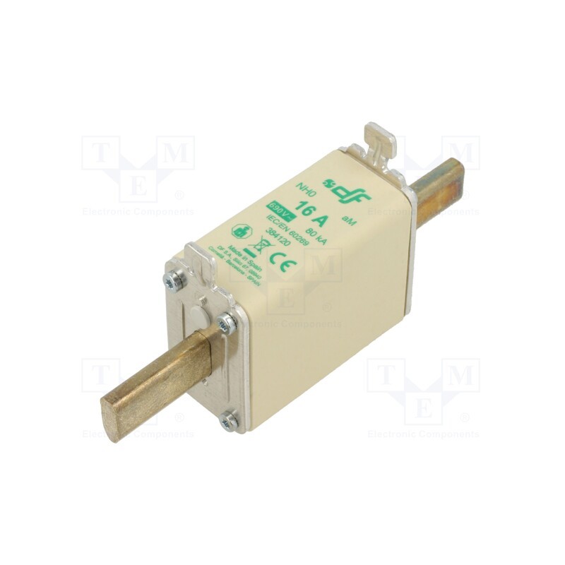 1 pcs x DF ELECTRIC - 384120 - Fuse: fuse, aM, 16A, 690VAC, NH0