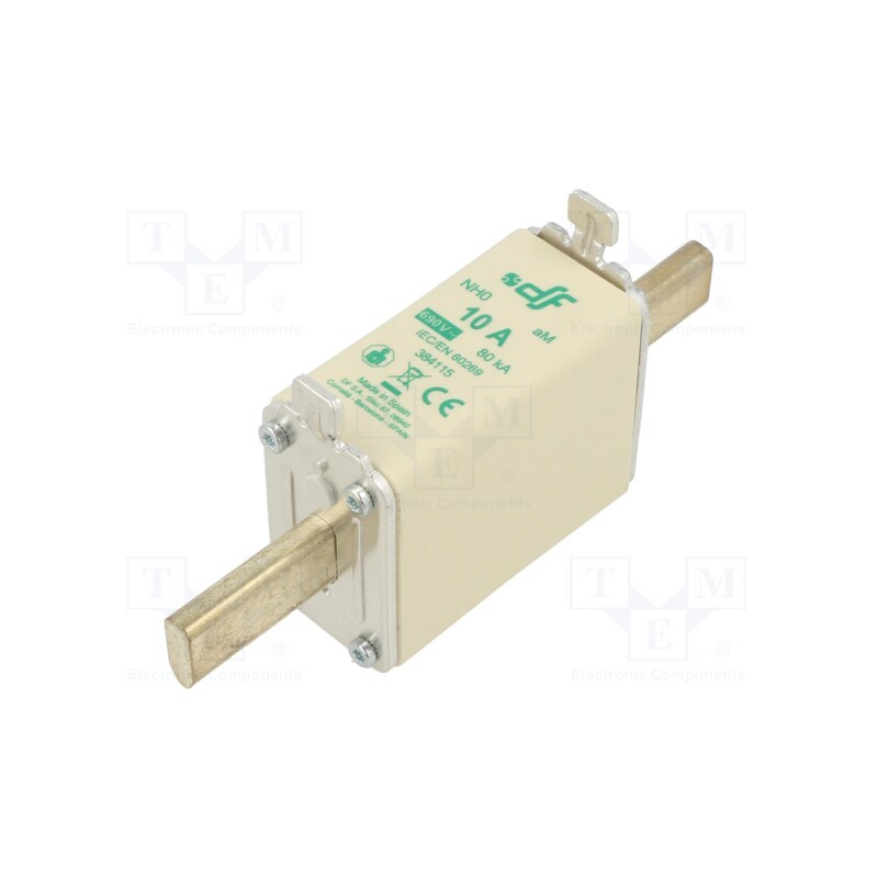 1 pcs x DF ELECTRIC - 384115 - Fuse: fuse, aM, 10A, 690VAC, NH0