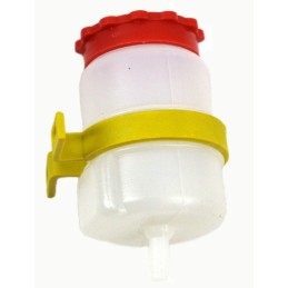 Round brake fluid reservoir