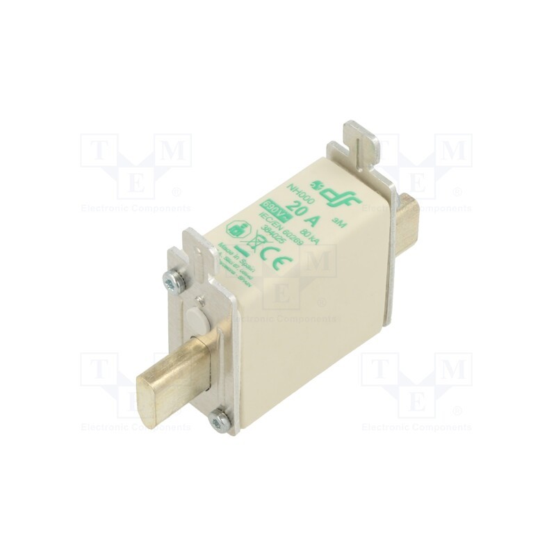 1 pcs x DF ELECTRIC - 384025 - Fuse: fuse, aM, 20A, 690VAC, NH000