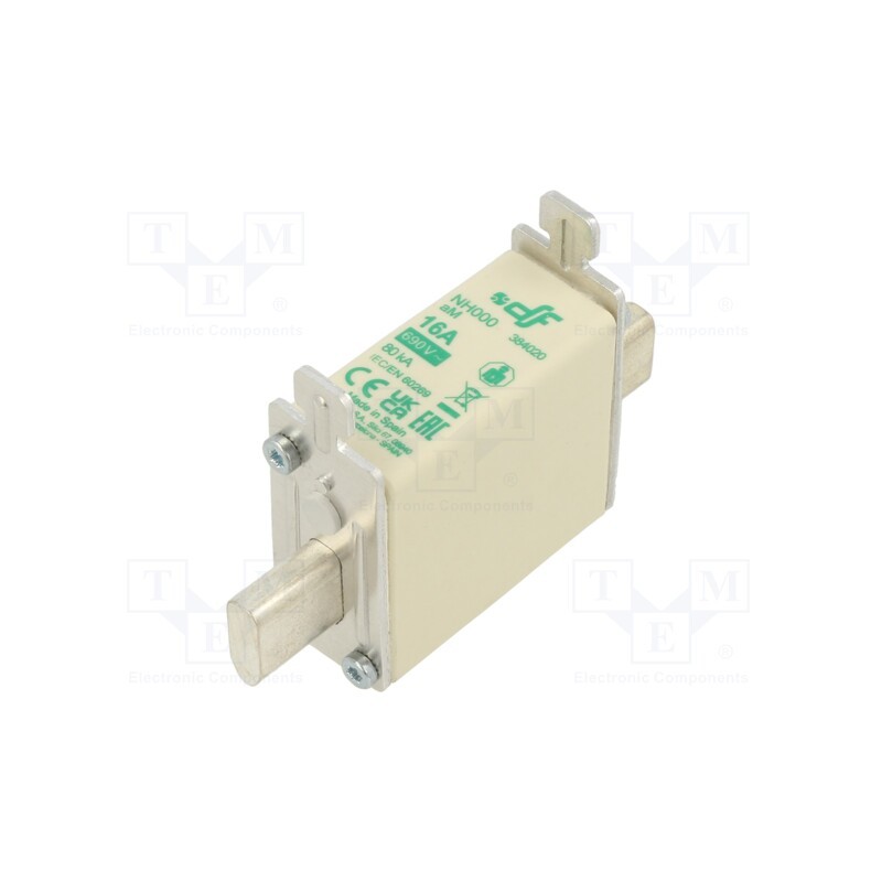 1 pcs x DF ELECTRIC - 384020 - Fuse: fuse, aM, 16A, 690VAC, NH000