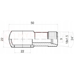 Connection m18x1 5 mesh 22mm h 22 hydrolider