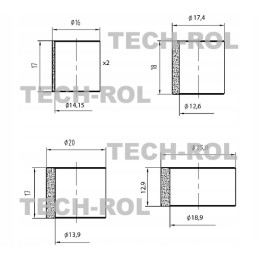 Set of starter bushings r11a c 330 c 360