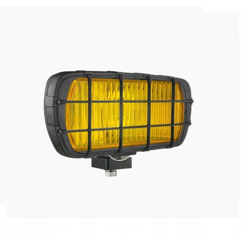 Yellow halogen fog lamp with grille