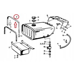 Ursus c 330 c330 fuel tank harness strap