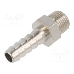 2 pcs x PNEUMAT-3040 7-1/8 - Push-in fitting, connector pipe, nickel plated brass, 7mm