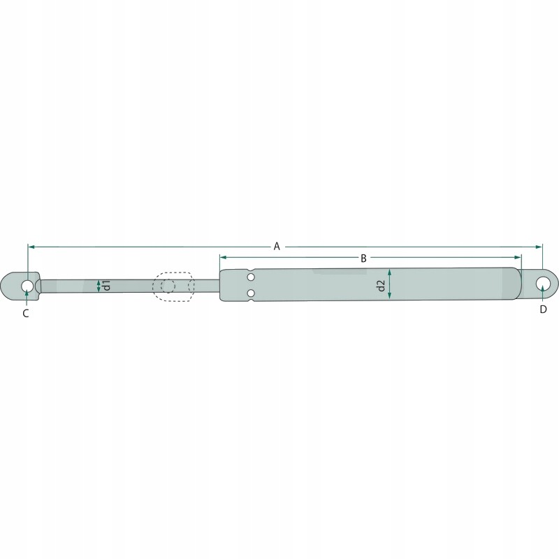 Massey Ferguson 154 rear window gas actuator