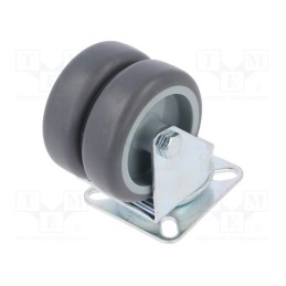 1 pcs x RADER - KPDA-TPA 75S - Transport wheel, Ø: 75mm, W: 50mm, H: 103mm, twin wheels,torsional