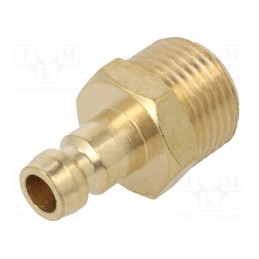 1 pcs x PNEUMAT-K06H GZ38 - Connector, connector pipe, max.10bar, Enclos.mat: brass, Seal: FPM