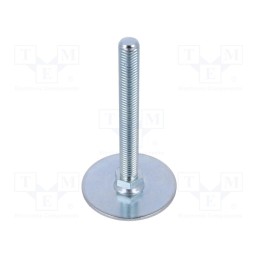 1 pcs x ELESA+GANTER - GN 40-60-M12-100-A0-S - Foot, Base dia: 60mm, M12, steel, Plunger length: 100mm