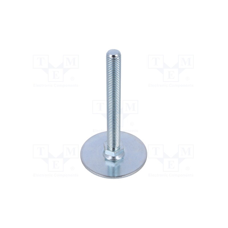 1 pcs x ELESA+GANTER - GN 40-60-M12-100-A0-S - Foot, Base dia: 60mm, M12, steel, Plunger length: 100mm