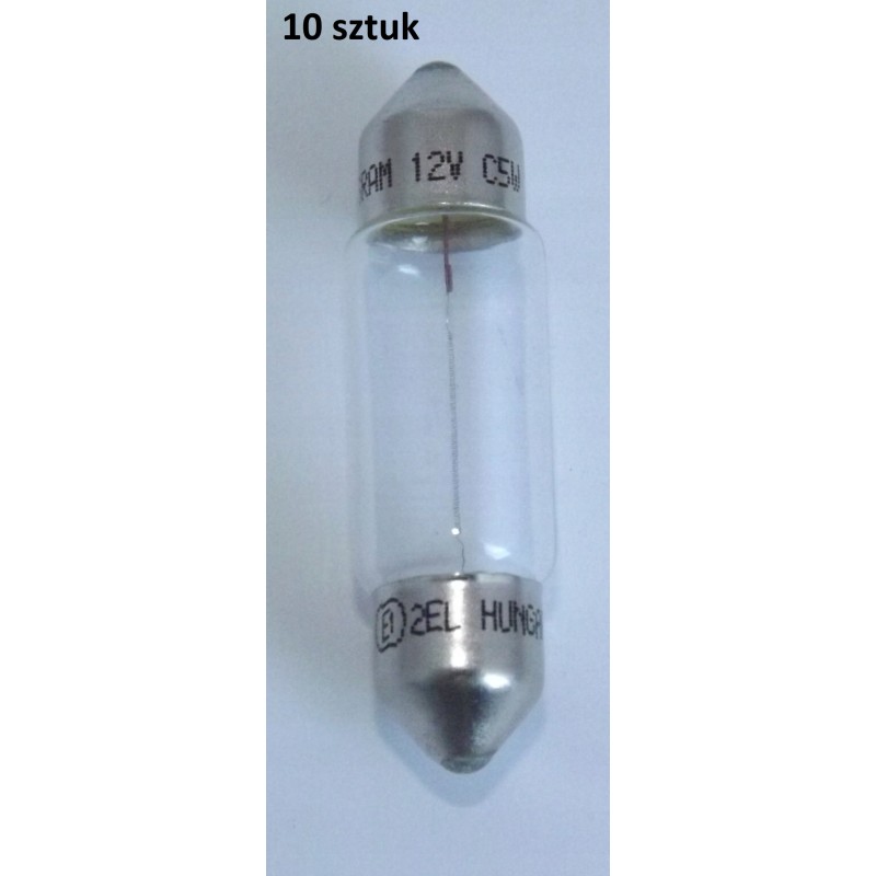 Bulb 12v 5w c5w sv8 5x8 37 mm tube 10 pieces