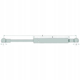 Stabilus gas actuator for rear window doors
