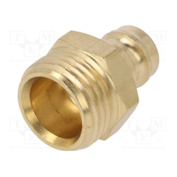 1 pcs x PNEUMAT-K09H GZ12 - Connector, connector pipe, max.15bar, Enclos.mat: brass, Seal: FPM