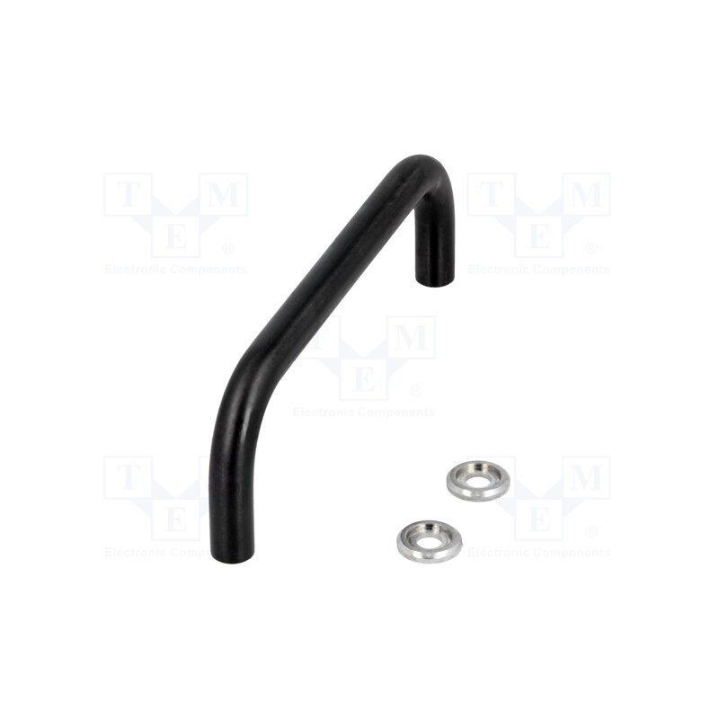 1 pcs x ELESA+GANTER - GN 425-8-96-BT - Handle, oxidized steel, black, H: 35mm, Mounting: M4 screw, Ø: 8mm
