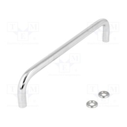 1 pcs x ELESA+GANTER - GN 425-10-180-CR - Handle, steel, chromium plated, H: 43mm, Mounting: M5 screw, Ø: 10mm