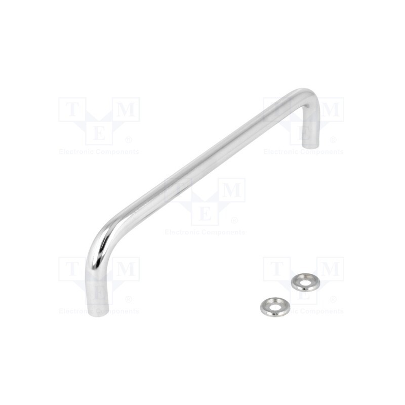 1 pcs x ELESA+GANTER - GN 425-10-180-CR - Handle, steel, chromium plated, H: 43mm, Mounting: M5 screw, Ø: 10mm