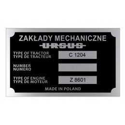 Ursus c 1204 c1204 nameplate