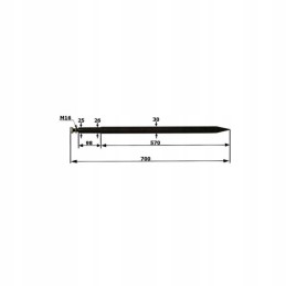 Straight loader 700mm m16x1 5 c 330 c 360