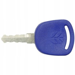 Ignition key with blue plastic cover
