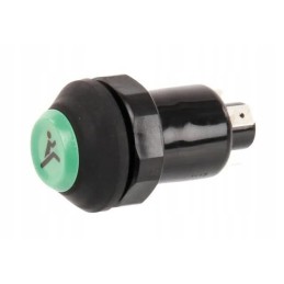 Quick button switch, round, green
