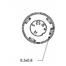 Quick button switch, round, green