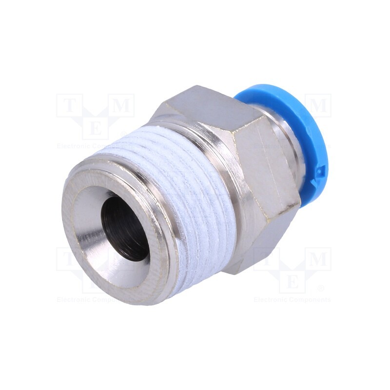 1 pcs x FESTO-153006 - Push-in fitting, straight, -0.95÷6bar, Gasket: NBR rubber, QS