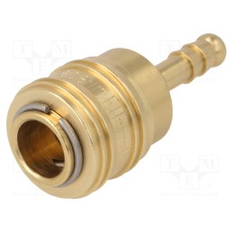 1 pcs x PNEUMAT-S26 WO6 - Quick connection coupling, straight, max.35bar, brass, D: 25mm