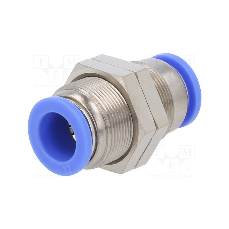 1 pcs x PNEUMAT-149.012 - Push-in fitting, bulkhead,straight,inline splice, -0.95÷15bar