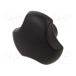 1 pcs x ELESA+GANTER - VTT.50-B-M10 - Knob, Ø: 50mm, Int.thread: M10, 17mm, technopolymer PA, VTT