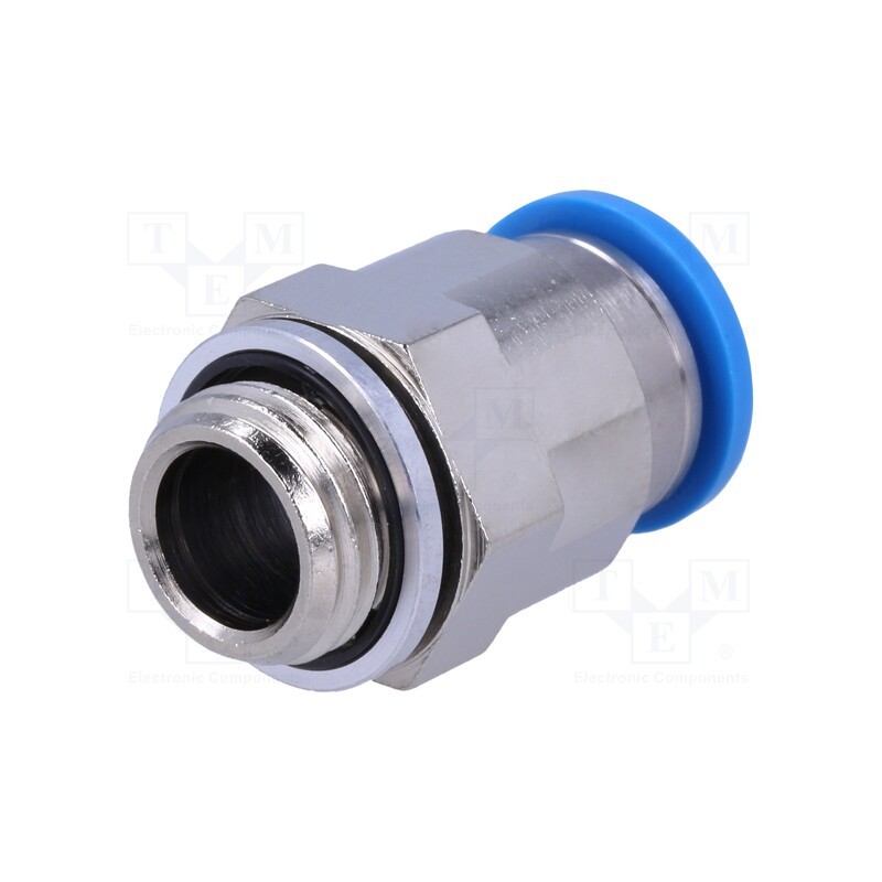 1 pcs x FESTO-186101 - Push-in fitting, straight, -0.95÷6bar, Gasket: NBR rubber, QS