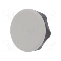 1 pcs x ELESA+GANTER - 221206-C3 - Knob, Ø: 45mm, H: 26mm, technopolymer PA, Ømount.hole: 8mm, Cap: grey