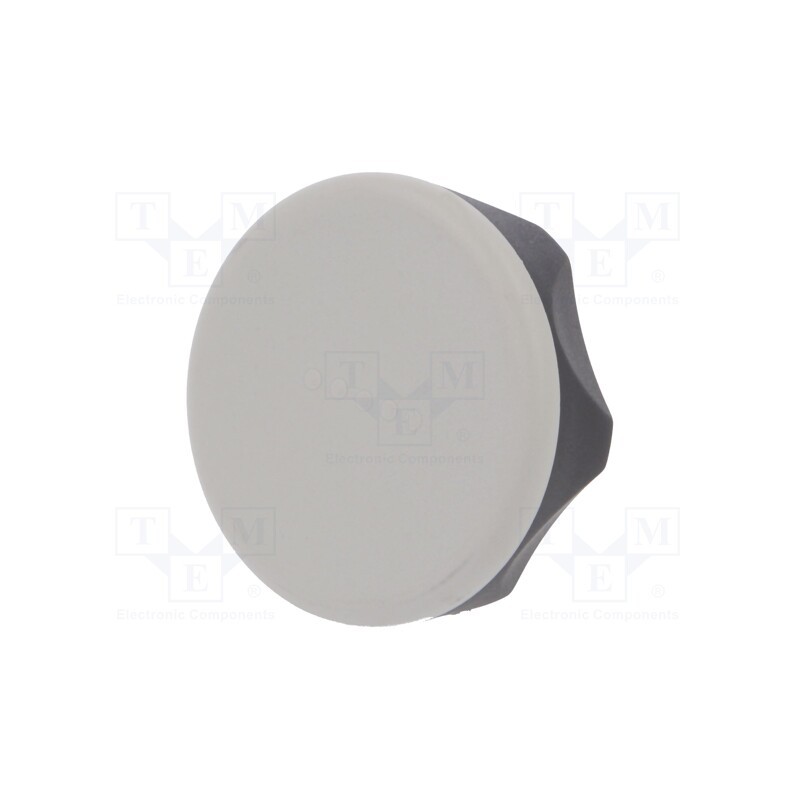 1 pcs x ELESA+GANTER - 221206-C3 - Knob, Ø: 45mm, H: 26mm, technopolymer PA, Ømount.hole: 8mm, Cap: grey
