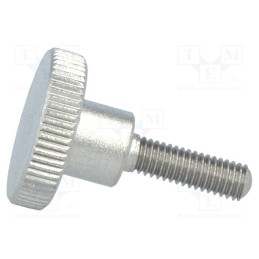 1 pcs x ELESA+GANTER - DIN 464-M3-10-NI - Knob, Ø: 12mm, Ext.thread: M3, 10mm, H: 7.5mm, stainless steel