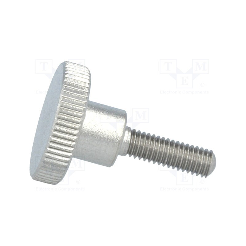1 pcs x ELESA+GANTER - DIN 464-M3-10-NI - Knob, Ø: 12mm, Ext.thread: M3, 10mm, H: 7.5mm, stainless steel