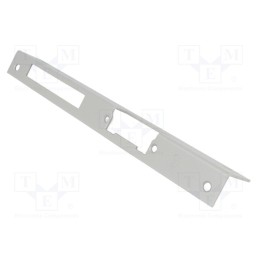 1 pcs x LOCKPOL - 913 G - Frontal plate, angular,right, for electromagnetic lock, grey