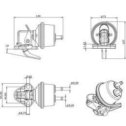 The fuel feed pump fits John Deere Kramp