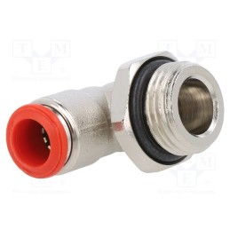 1 pcs x AIGNEP-50116 10-1/2 - Push-in fitting, angled, -0.99÷20bar, nickel plated brass