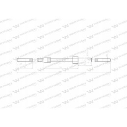 Clutch cable 69112105 Zetor Warynski
