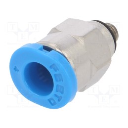 1 pcs x FESTO-153303 - Push-in fitting, straight, -0.95÷6bar, Gasket: NBR rubber, QSM